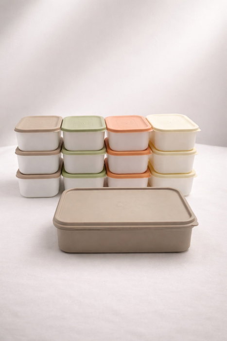 Hermia Juego de cajas de almacenamiento BU0071, 13 piezas, Gris